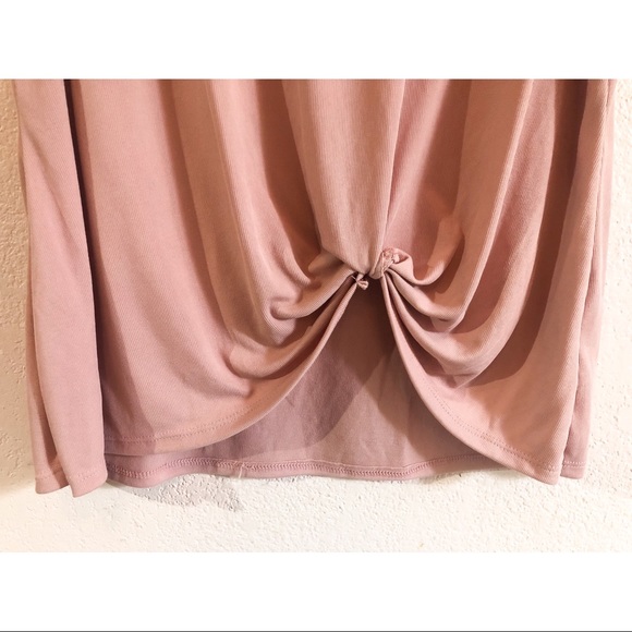 BAR III Short Sleeve Tie Front Top Pink Size XL - Picture 2 of 5